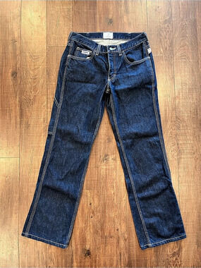 Tyndale FRMC Jeans Womens Dark Blue FR CAT 2 Work Denim Size 02x30 Relaxed Fit29